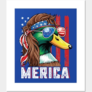 Patriotic Mallard Duck Posters and Art